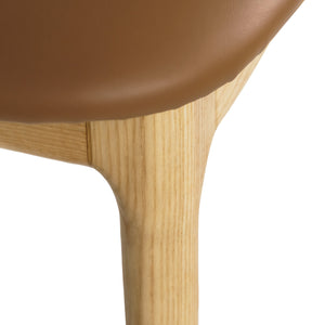 Jace Leatherette Kitchen Bar Stool in Natural/Tan
