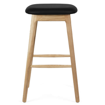 Jace Leatherette Kitchen Bar Stool in Natural/Black