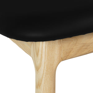 Jace Leatherette Kitchen Bar Stool in Natural/Black