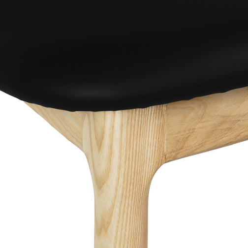 Jace Leatherette Kitchen Bar Stool in Natural/Black