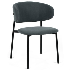 Jude Velvet Dining Chair in Grey