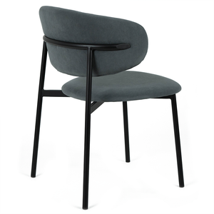 Jude Velvet Dining Chair in Grey