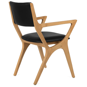 Kian Leatherette Dining Chair in Black
