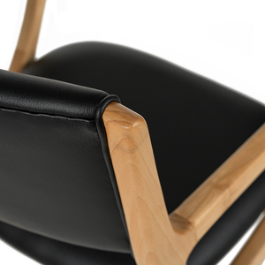 Kian Leatherette Dining Chair in Black