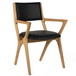Kian Leatherette Dining Chair in Black