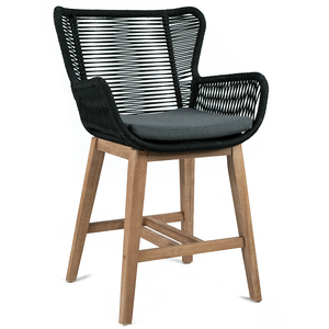 Krew Rope Bar Stool in Black