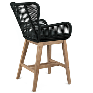 Krew Rope Bar Stool in Black