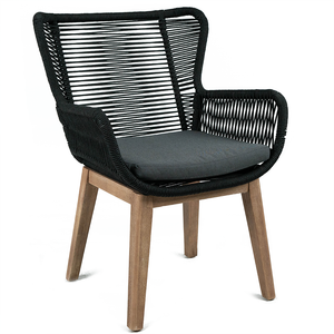 Krew Rope Dining Chair in Black