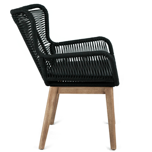 Krew Rope Dining Chair in Black