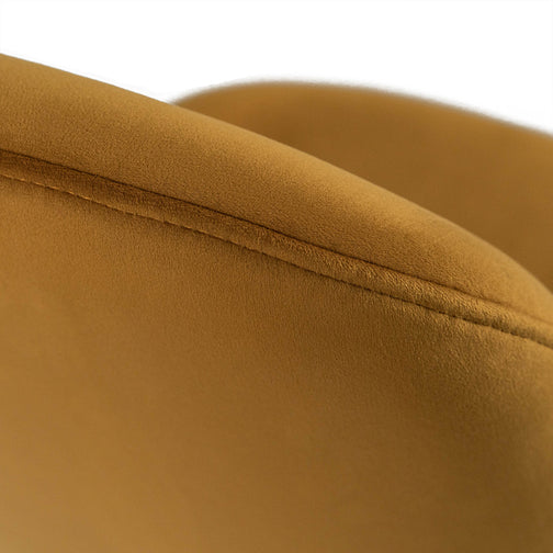 Lathan Velvet Dining Chair in Black/Mustard