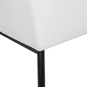 Leena Leatherette Dining Chair in Black/White