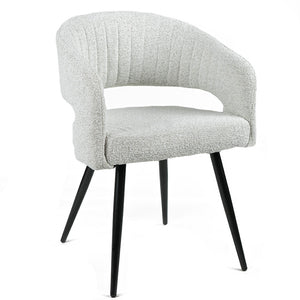 Leon Boucle Fabric Dining Chair in Sand