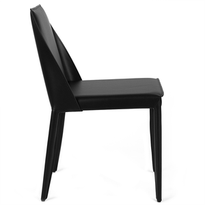 Lilo Leatherette Dining Chair in Black