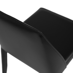 Lilo Leatherette Kitchen Bar Stool in Black