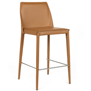 Lilo Leatherette Kitchen Bar Stool in Tan