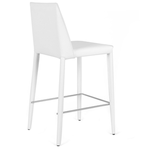 Lilo Leatherette Kitchen Bar Stool in White