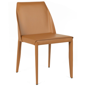 Lilo Leatherette Dining Chair in Tan