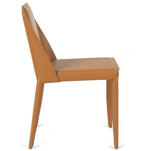 Lilo Leatherette Dining Chair in Tan