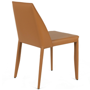 Lilo Leatherette Dining Chair in Tan