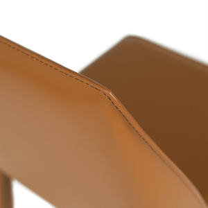 Lilo Leatherette Dining Chair in Tan