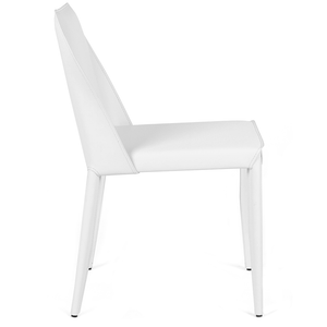 Lilo Leatherette Dining Chair in White