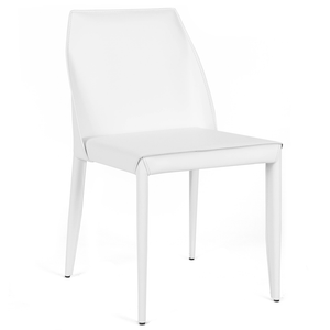 Lilo Leatherette Dining Chair in White
