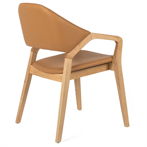 Marina Leatherette Dining Chair in Tan
