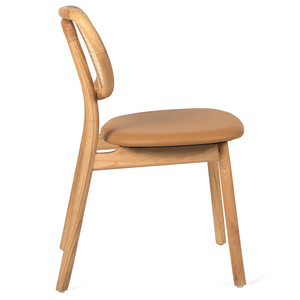 Marley Leatherette Dining Chair in Tan