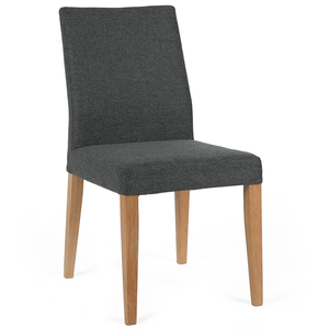 Maya Fabric Dining Chair in Natural/Dark Grey