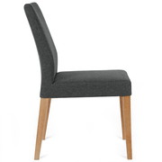 Maya Fabric Dining Chair in Natural/Dark Grey