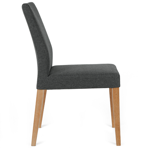 Maya Fabric Dining Chair in Natural/Dark Grey
