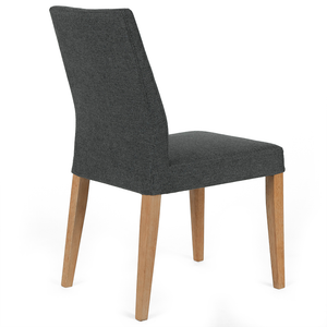 Maya Fabric Dining Chair in Natural/Dark Grey