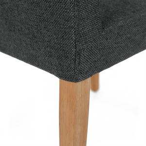 Maya Fabric Dining Chair in Natural/Dark Grey