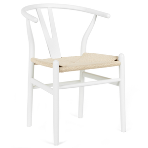 Millard Wishbone Dining Chair in White