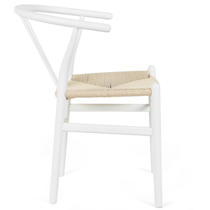 Millard Wishbone Dining Chair in White