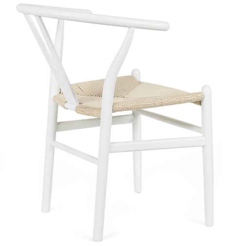Millard Wishbone Dining Chair in White