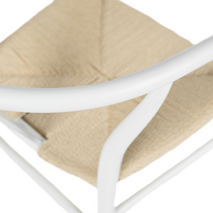 Millard Wishbone Dining Chair in White