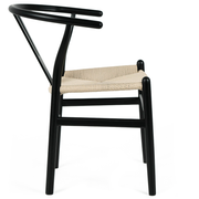 Millard Wishbone Dining Chair in Black