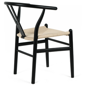 Millard Wishbone Dining Chair in Black