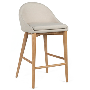 Nolan Fabric Kitchen Bar Stool in Natural/Beige