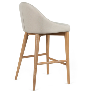 Nolan Fabric Kitchen Bar Stool in Natural/Beige