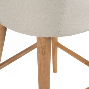 Nolan Fabric Kitchen Bar Stool in Natural/Beige