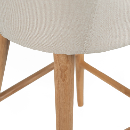Nolan Fabric Kitchen Bar Stool in Natural/Beige