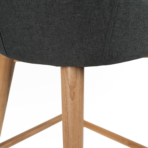 Nolan Fabric Kitchen Bar Stool in Natural/Charcoal