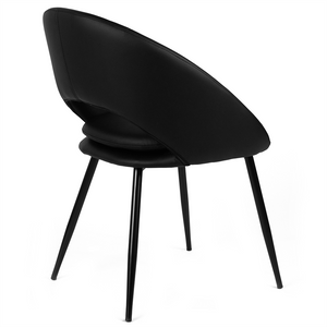 Otis Leatherette Dining Chair in Black