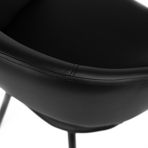 Otis Leatherette Dining Chair in Black