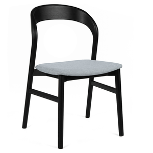 Roland Fabric Dining Chair in Black/Grey