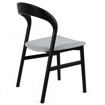 Roland Fabric Dining Chair in Black/Grey