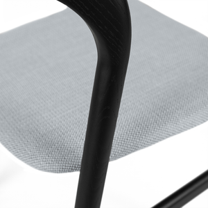 Roland Fabric Dining Chair in Black/Grey