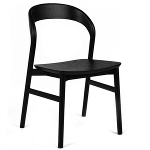 Roland Wooden Dining Chair in Black